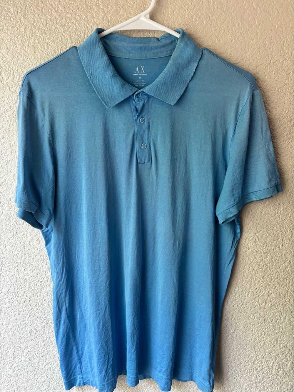 Armani Exchange Men’s Sky Blue Polo Shirt